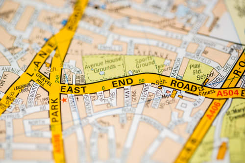 Map of London's East End