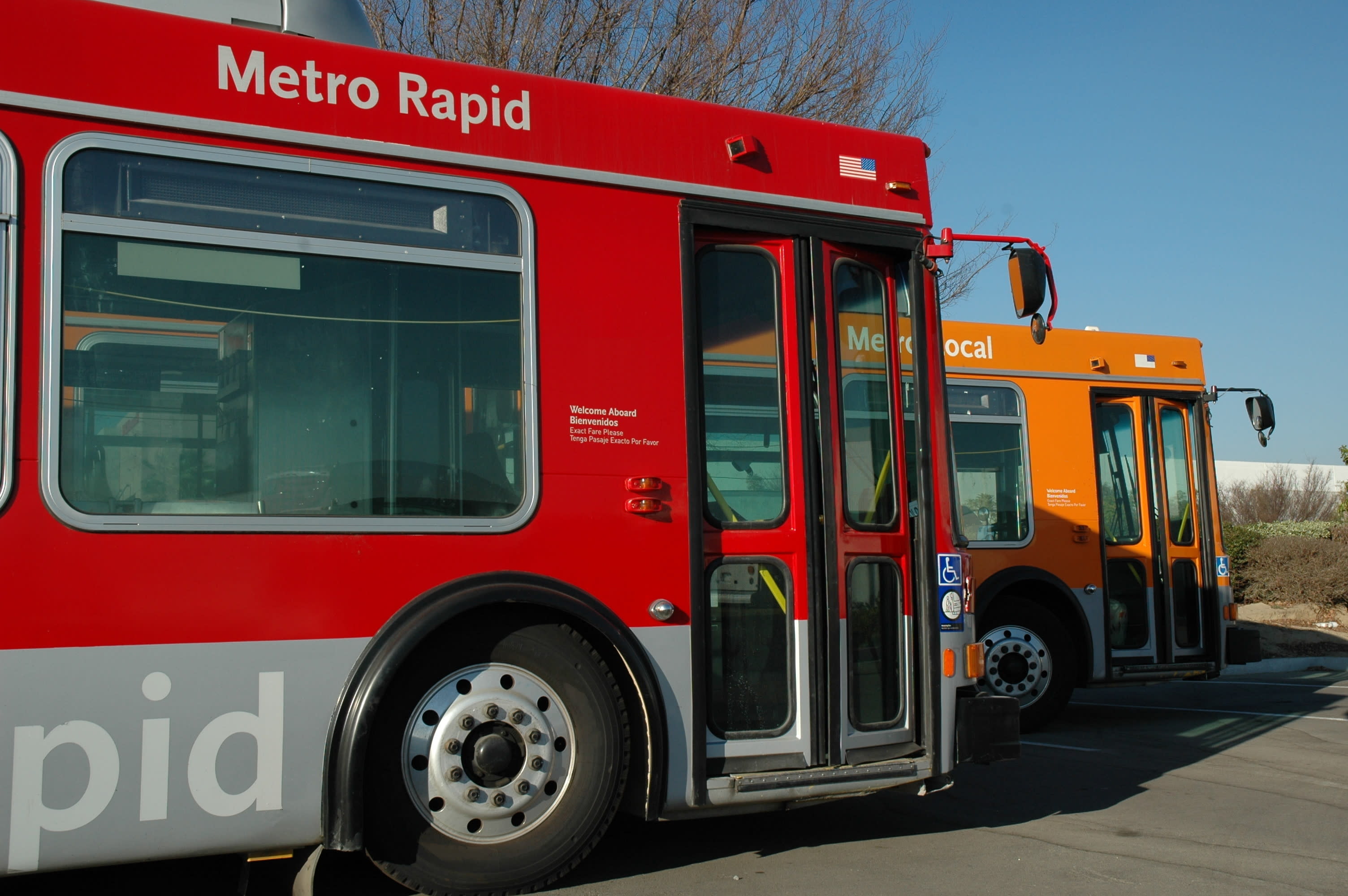 Metro buses in Los Angeles