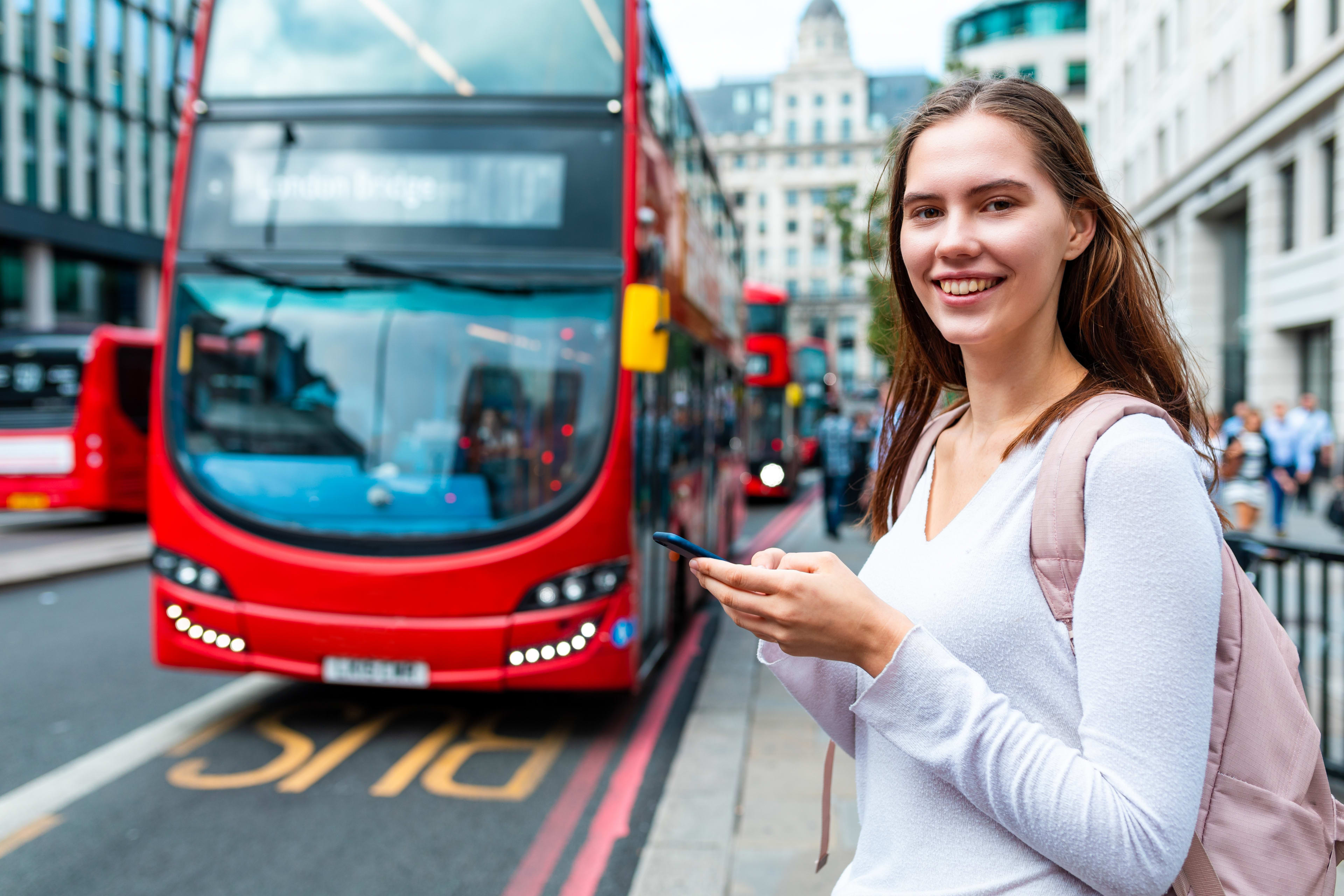 Woman tourist in London