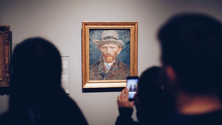 Van Gogh self-portrait displayed in the Rijksmuseum