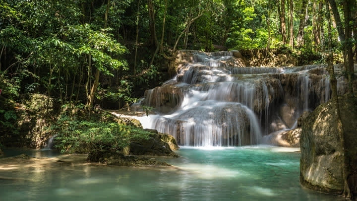 Erawan Falls in Thailand