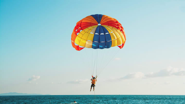 Parasailing at Pattaya Beach