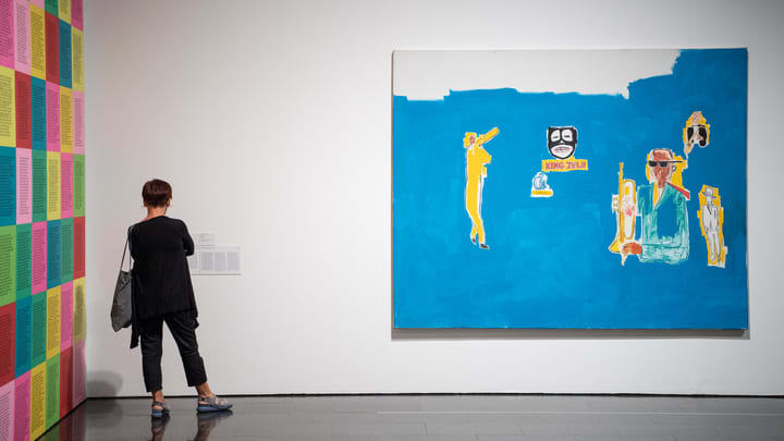 Basquiat piece on display at MACBA