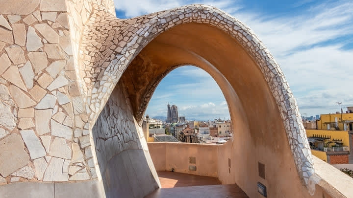 The roof terrace at La Pedrera