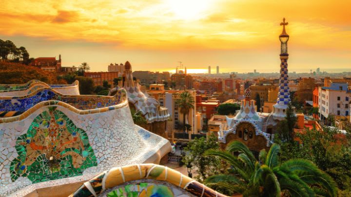 Park Güell Sonnenuntergang