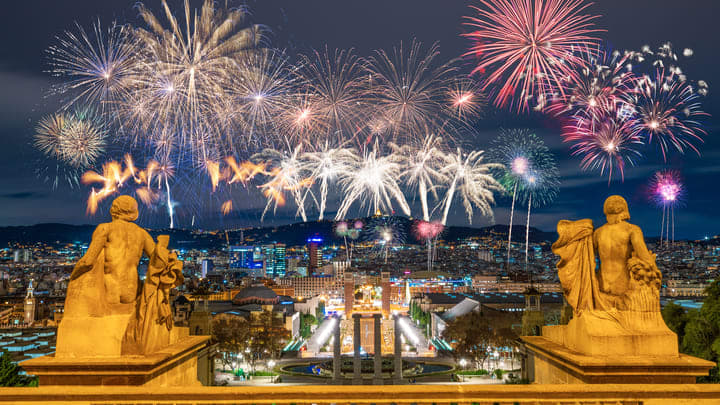 Fireworks over Barcelona