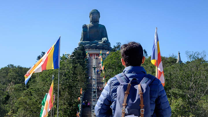 The Big Buddha at Ngong Ping on Lantau Island, Hong Kong