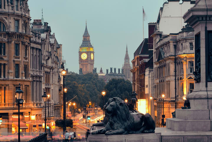 Trafalgar Square, Londres. Los lugares más históricos de Londres.