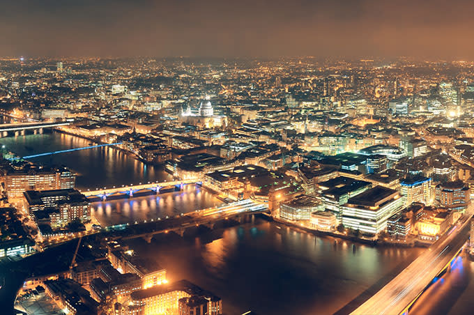 Aussicht auf London bei Nacht