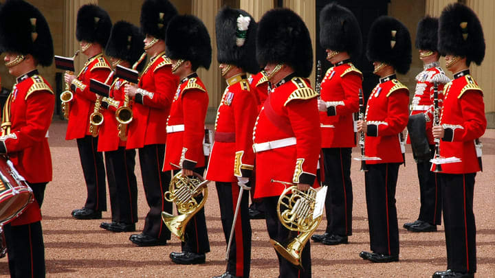 Changing of the Guard ceremony at Buckingham Palace