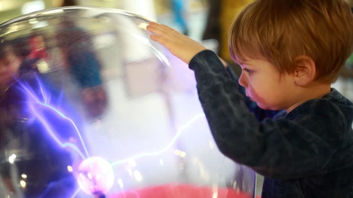 Young child at a science museum