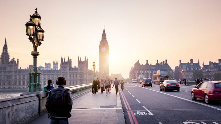 Spaziergang in London Brücke