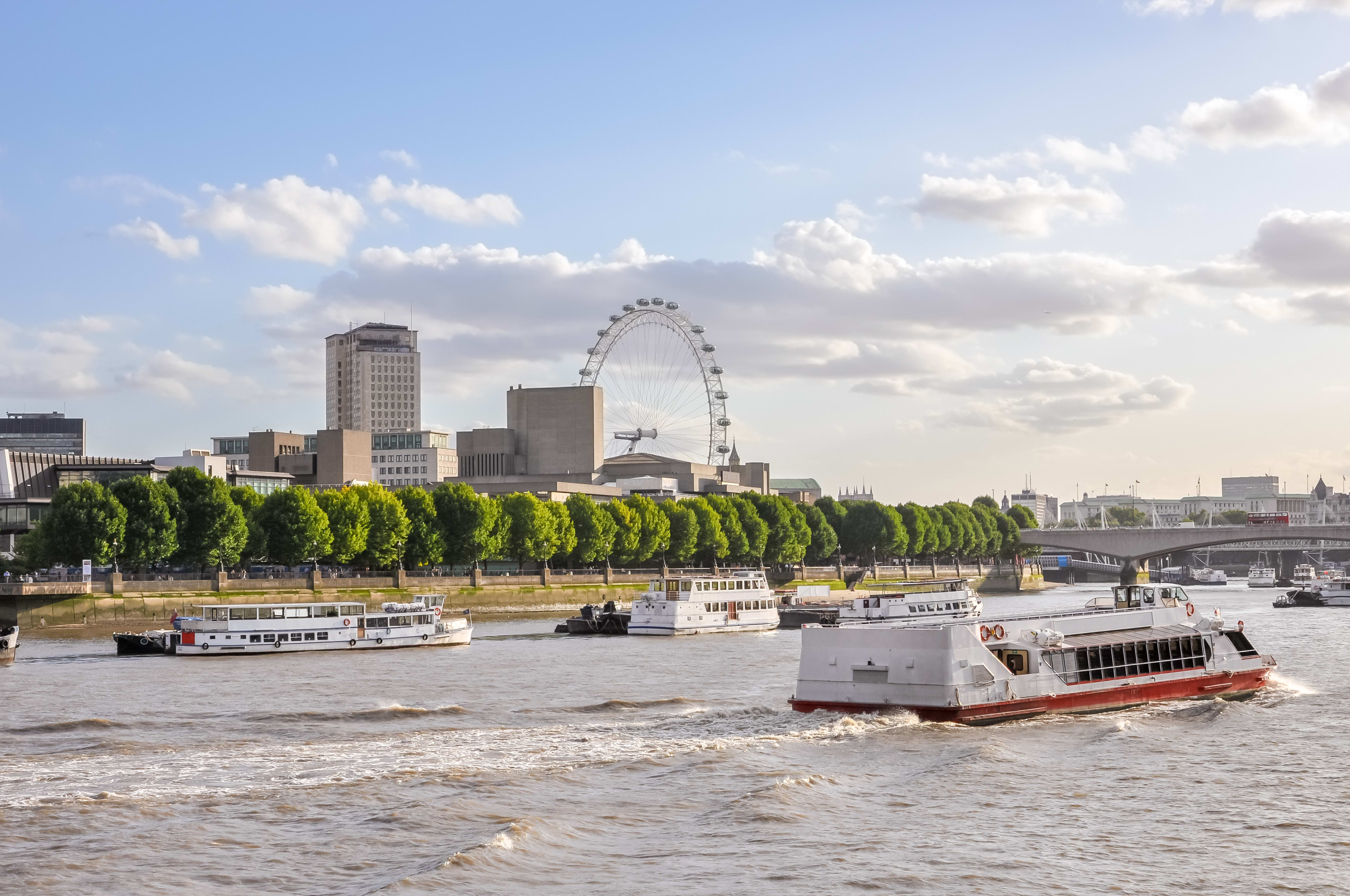 Boats on the river thames