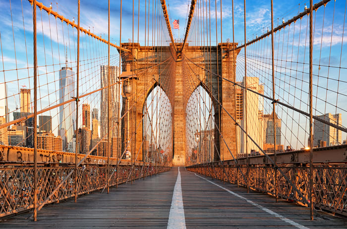 Puente de Brooklyn, Nueva York. Cómo llegar al centro desde el aeropuerto de Nueva York.