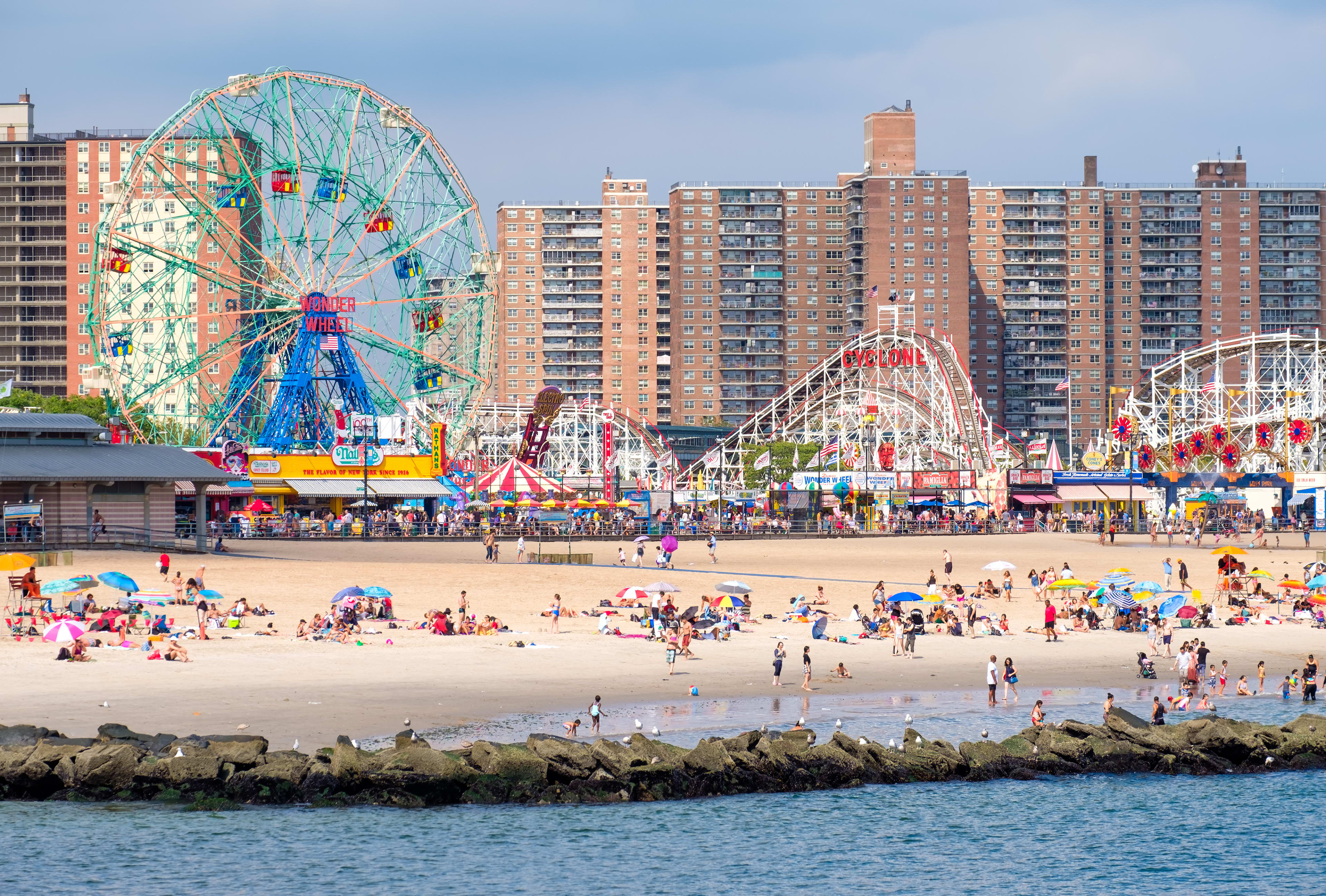 Coney Island Brookluyn, étudiants à NYC