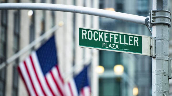 Rockefeller Plaza sign