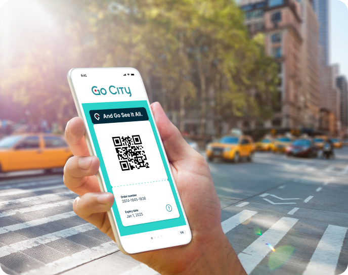 A Go City pass on the app