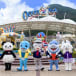 Mascots at the entrance to Ocean Park Hong Kong.