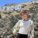 Group enjoying themselves by Hollywood sign