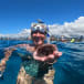 person holding a sea urchin