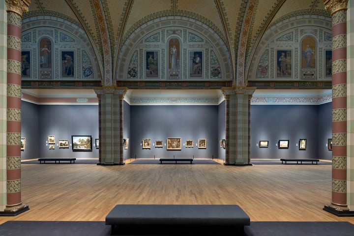 Image of Indoors, Museum, Floor, Flooring, Bench,