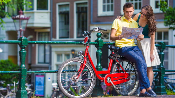 Image of Pants, Female, Girl, Person, Teen, Bicycle, Vehicle, 