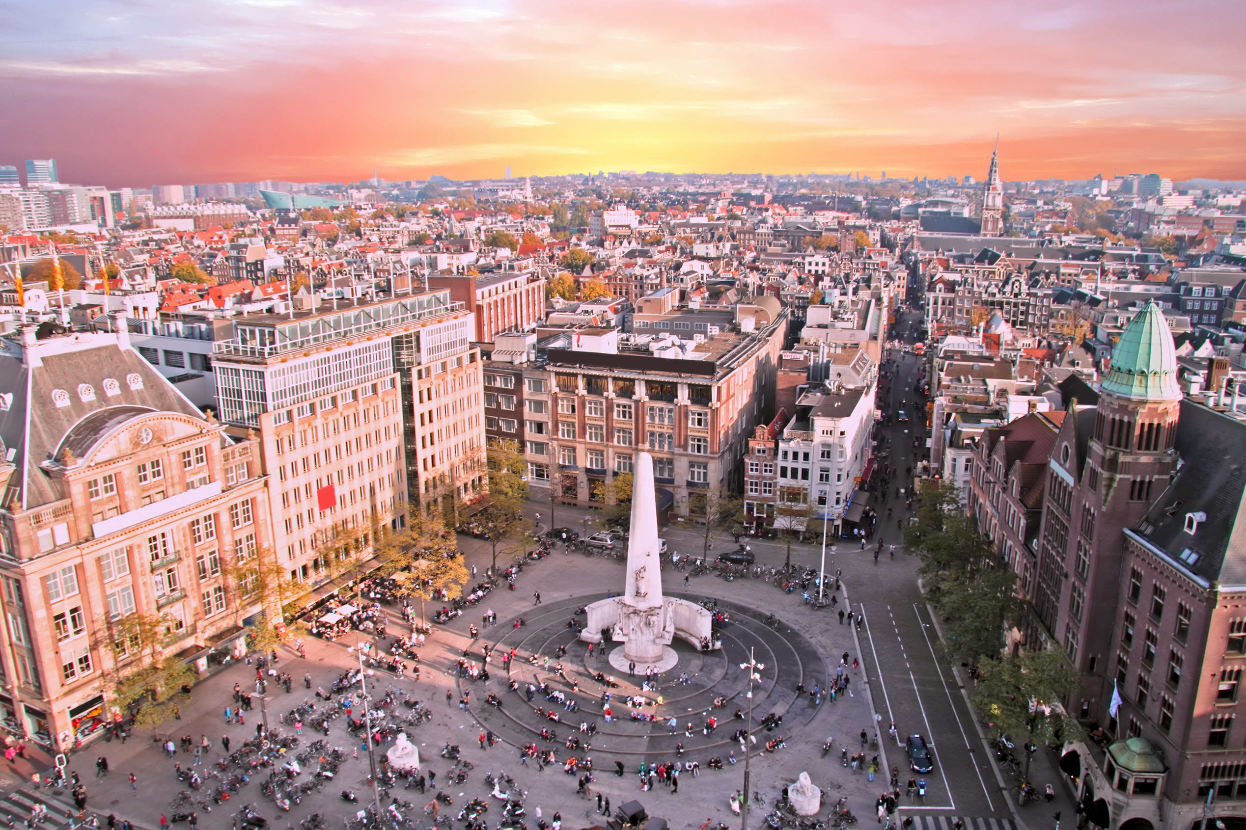 Image of City, Downtown, Urban, Building, Cityscape, Metropolis, Neighborhood, Town Square,