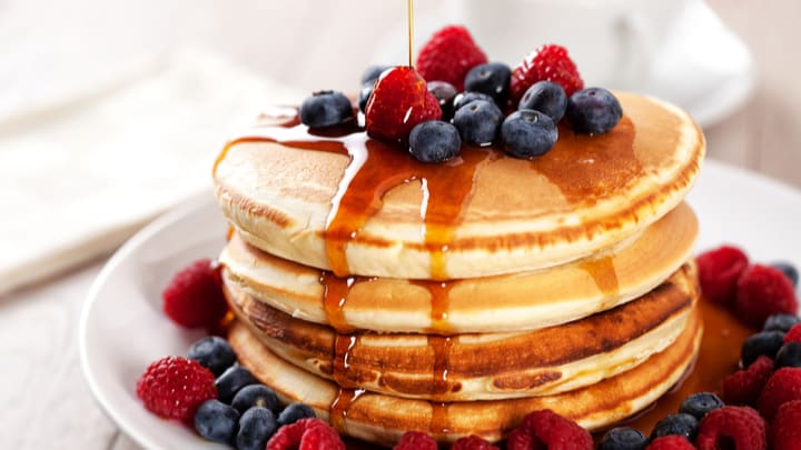 Image of Brunch, Food, Bread, Berry, Fruit, Produce, Pancake, 