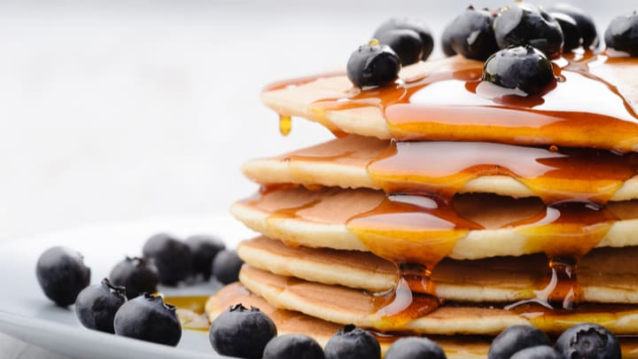 Image of Berry, Blueberry, Food, Fruit, Produce, Bread, Pancake, 