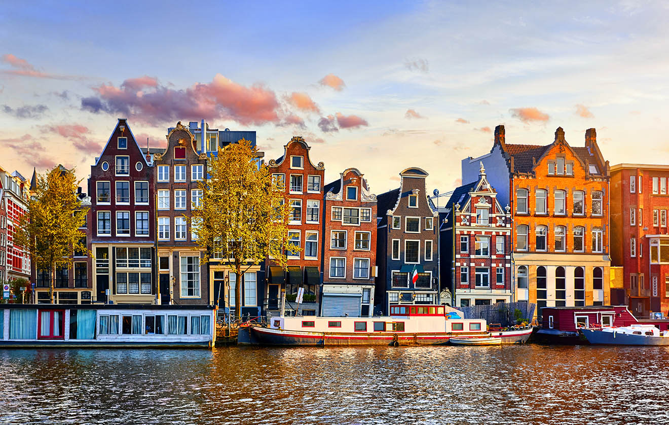 Image of Neighborhood, Water, Waterfront, Nature, Outdoors, Scenery, City, Cityscape, Urban, Boat, Vehicle, Watercraft, Housing, Condo,