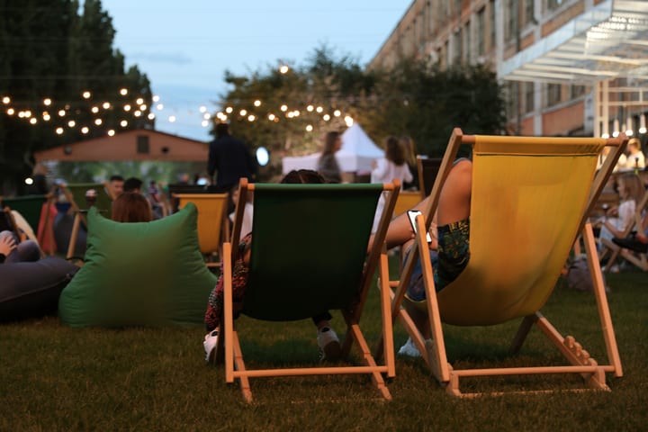 Image of Chair, Furniture, Person, Grass, Adult, Female, Woman,