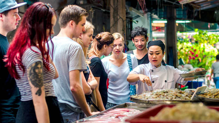 Image of Adult, Female, Person, Woman, People, Cafeteria, Indoors, Restaurant, Urban, Male, Man, 