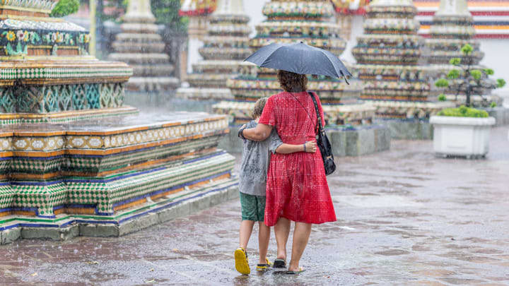 Image of Rain, Adult, Female, Person, Woman, Handbag, Shorts, 