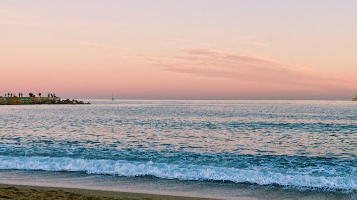 Image of Nature, Outdoors, Sky, Horizon, Sea, Water, Beach, Coast, Shoreline, Scenery,