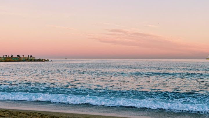 Image of Nature, Outdoors, Sky, Horizon, Sea, Water, Beach, Coast, Shoreline, Scenery, 