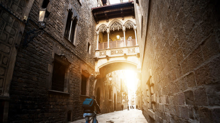 Image of Alley, City, Road, Street, Urban, Arch, 