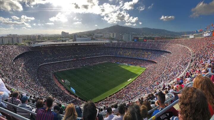 Image of Outdoors, Arena, Stadium, People, Person, Adult, Female, Woman, Male, Man, 