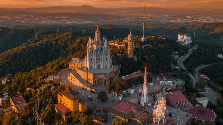 Image of Building, Church, Landmark, Tibidabo - Barcelona, 