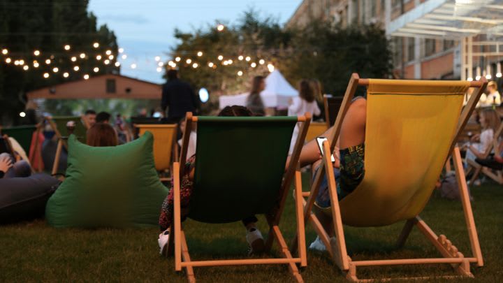 Image of Grass, Furniture, Play Area, Chair, Person, Outdoors, 