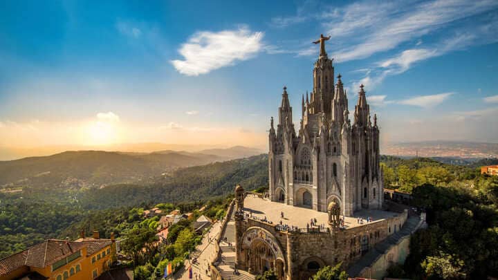 Image of Building, Church, Landmark, Tibidabo - Barcelona, 