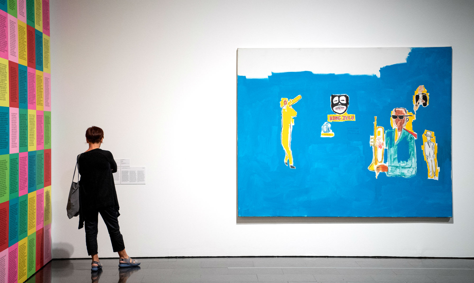 Image of Art, Modern Art, Boy, Male, Person, Teen, Bag, Handbag, Art Gallery, Painting, 