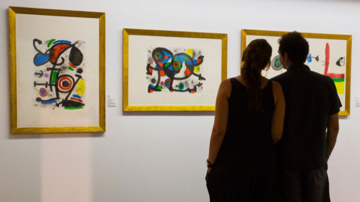 Image of Art, Art Gallery, Adult, Female, Person, Woman, Modern Art, Male, Man, Painting,