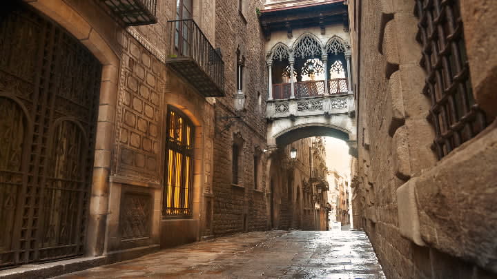 Image of Alley, City, Road, Street, Urban, Arch, Gothic Arch, 