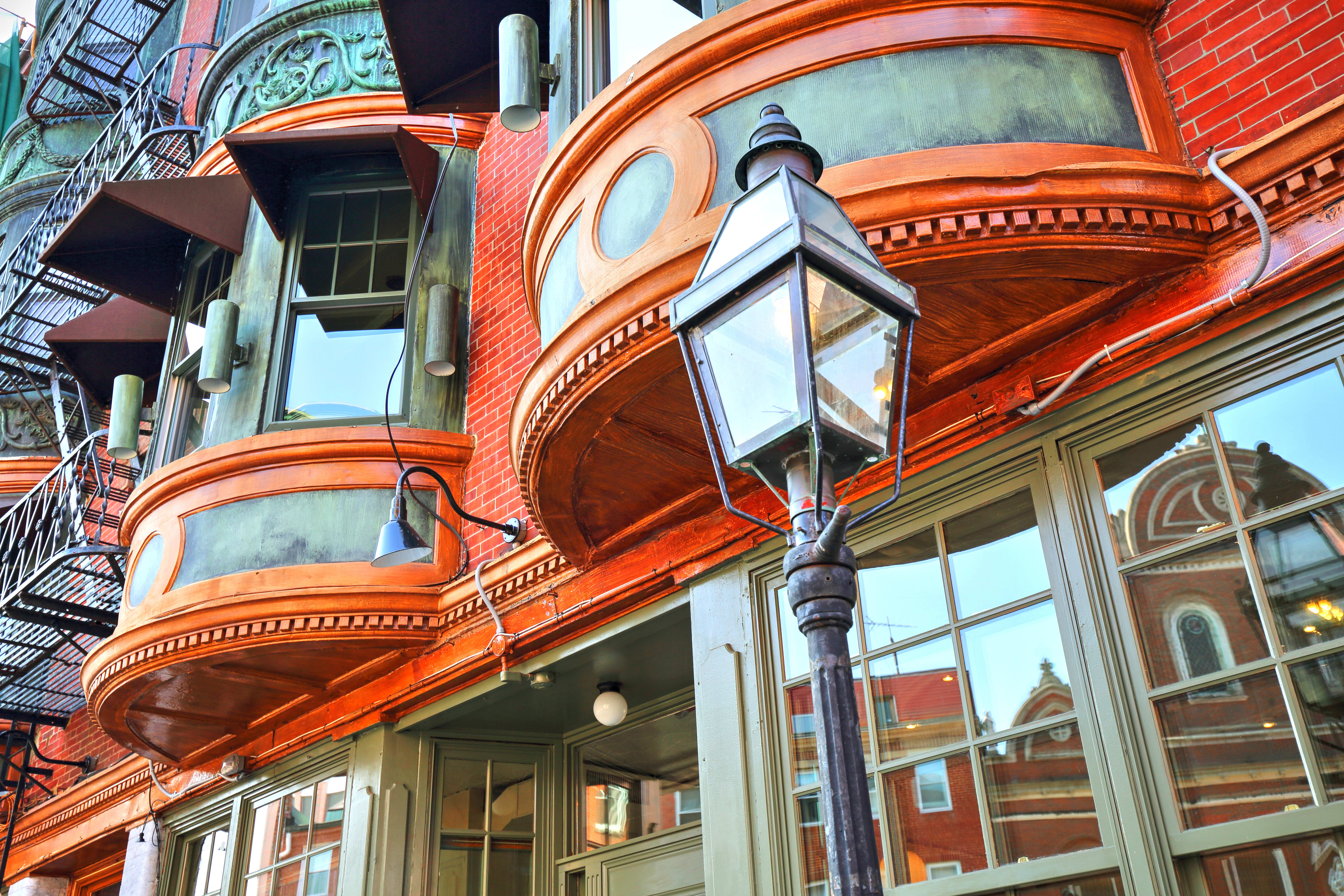 Image of Handrail, Lamp, Brick, 