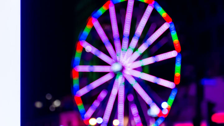 Image of Lighting, Fun, Amusement Park, Ferris Wheel, 