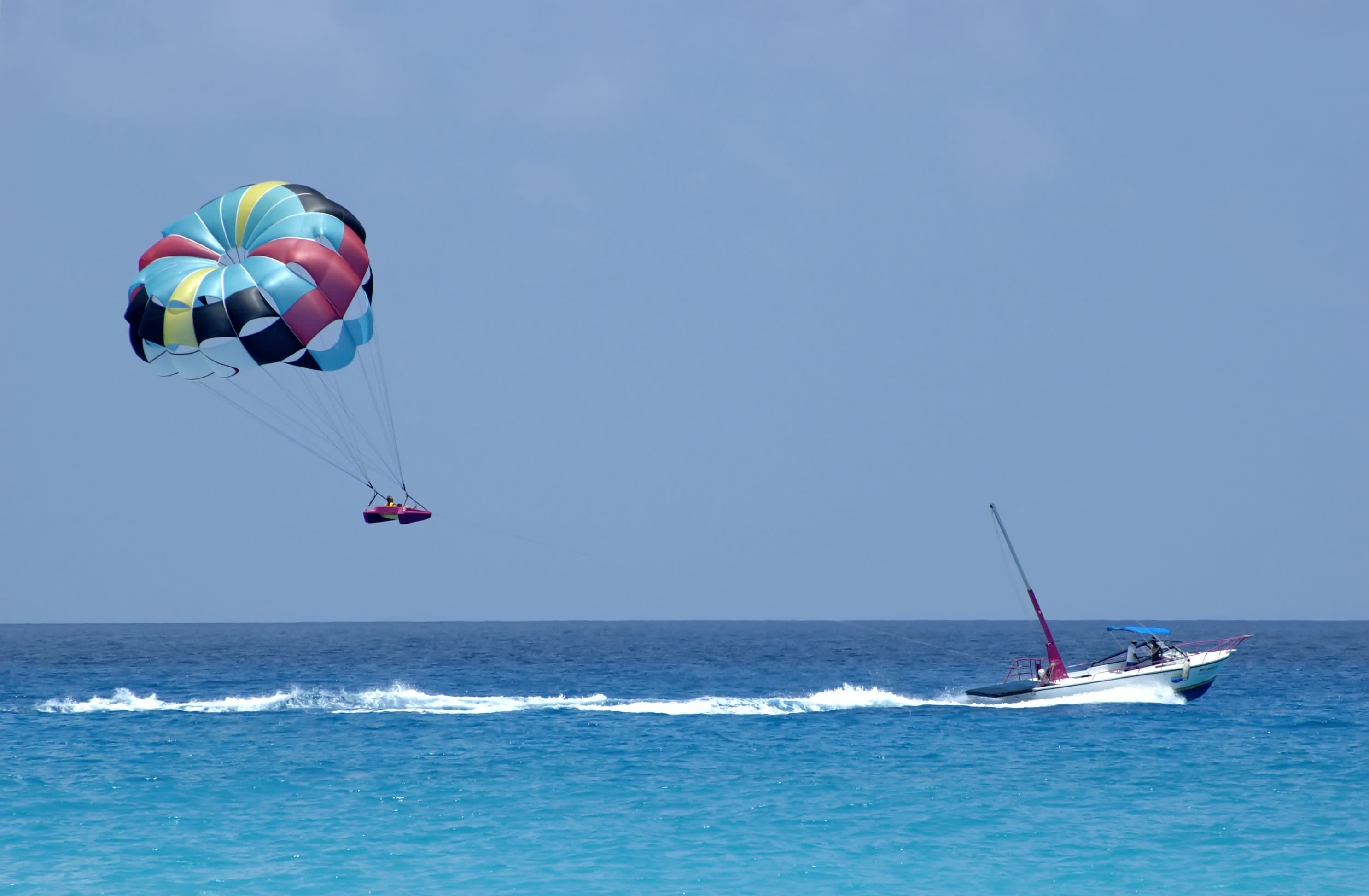 Image of Parachute, Boat, Vehicle, Person, 