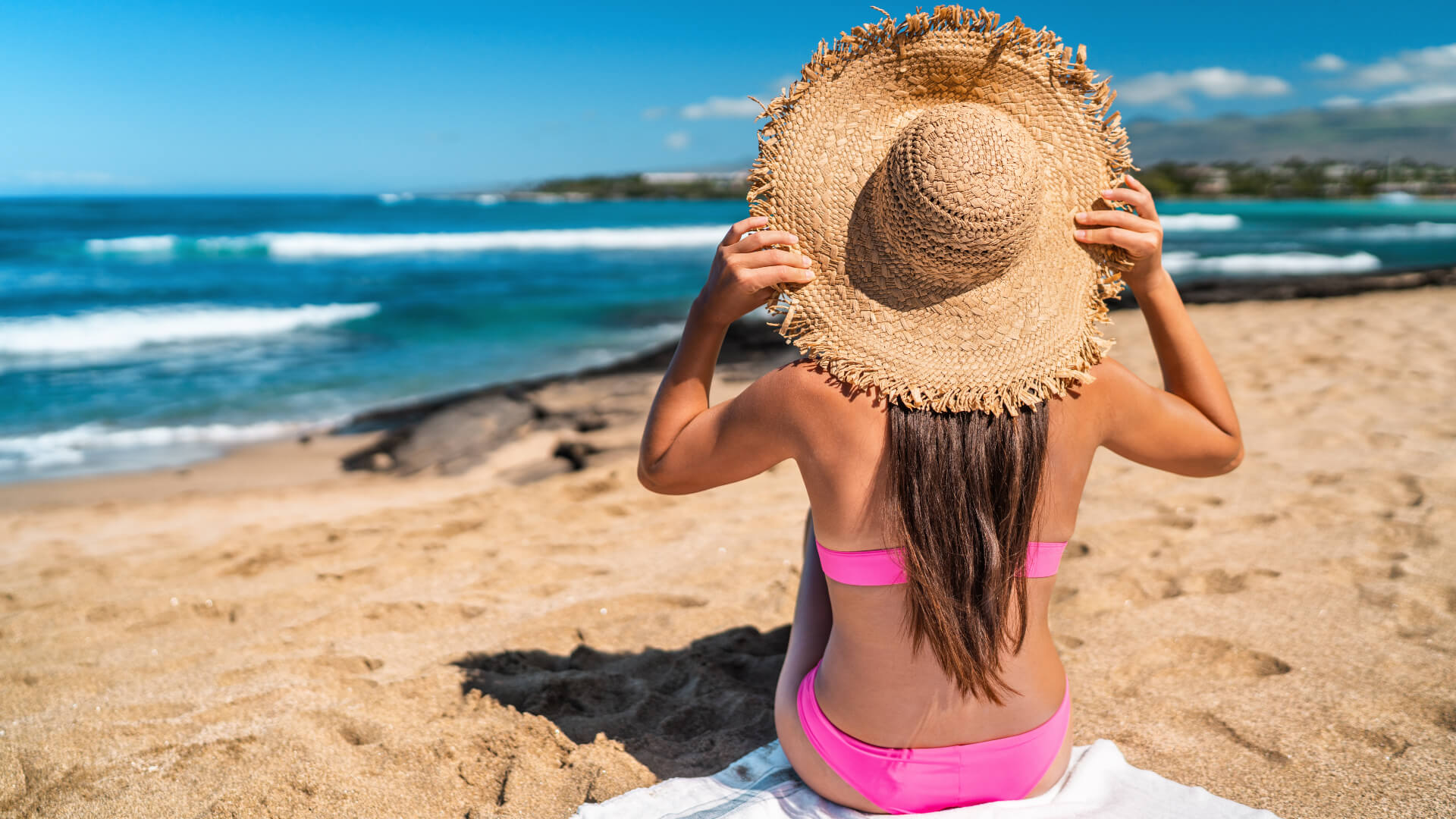 Image of Beachwear, Adult, Female, Person, Woman, Hat, 