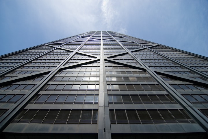 Image of Office Building, City, Urban, High Rise, Solar Panels, Skyscraper, 