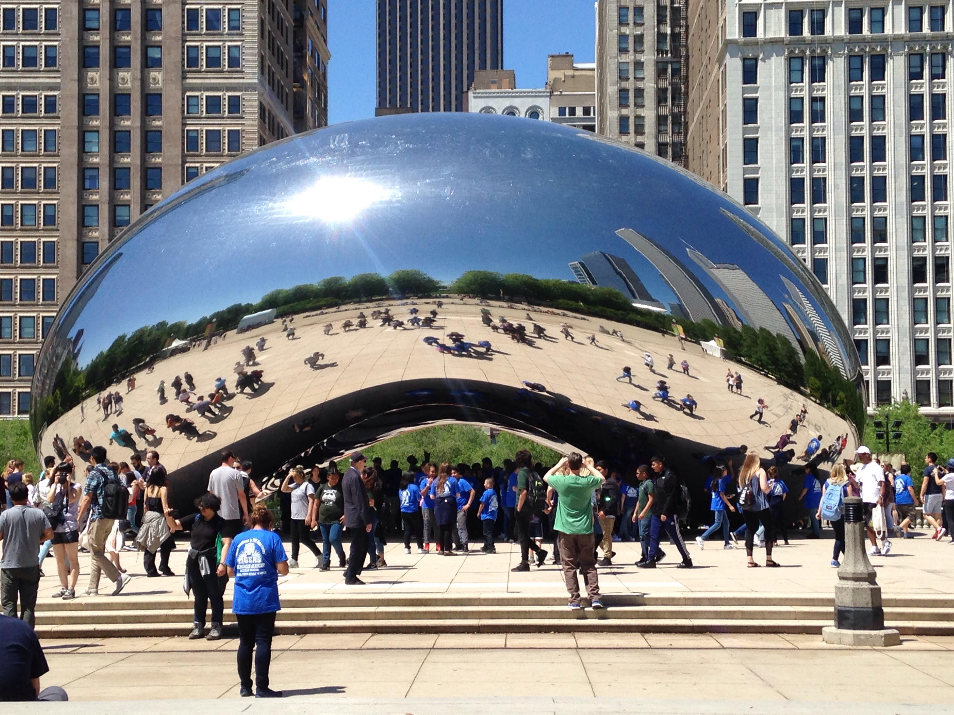 Image of Person, Landmark, Building, Cloud Gate - Chicago, 