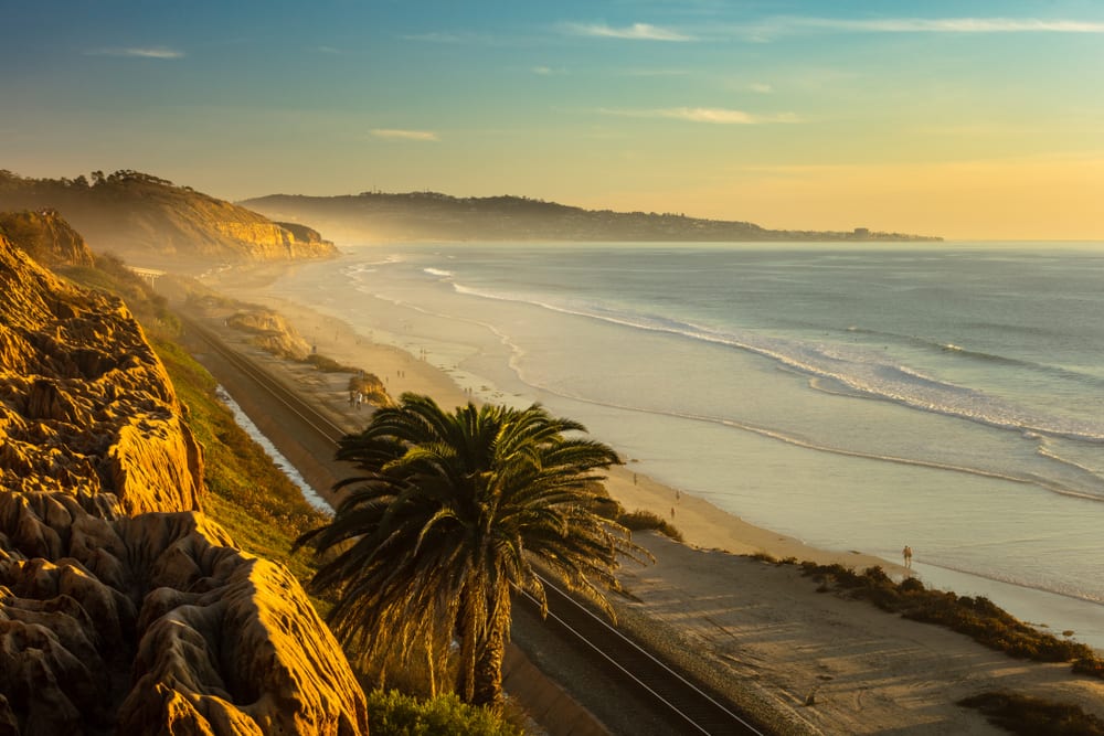 Image of Summer, Nature, Outdoors, Scenery, Promontory, Water, Palm Tree, Tree, Landscape, Sea, Beach, Coast, Shoreline, Sky, 